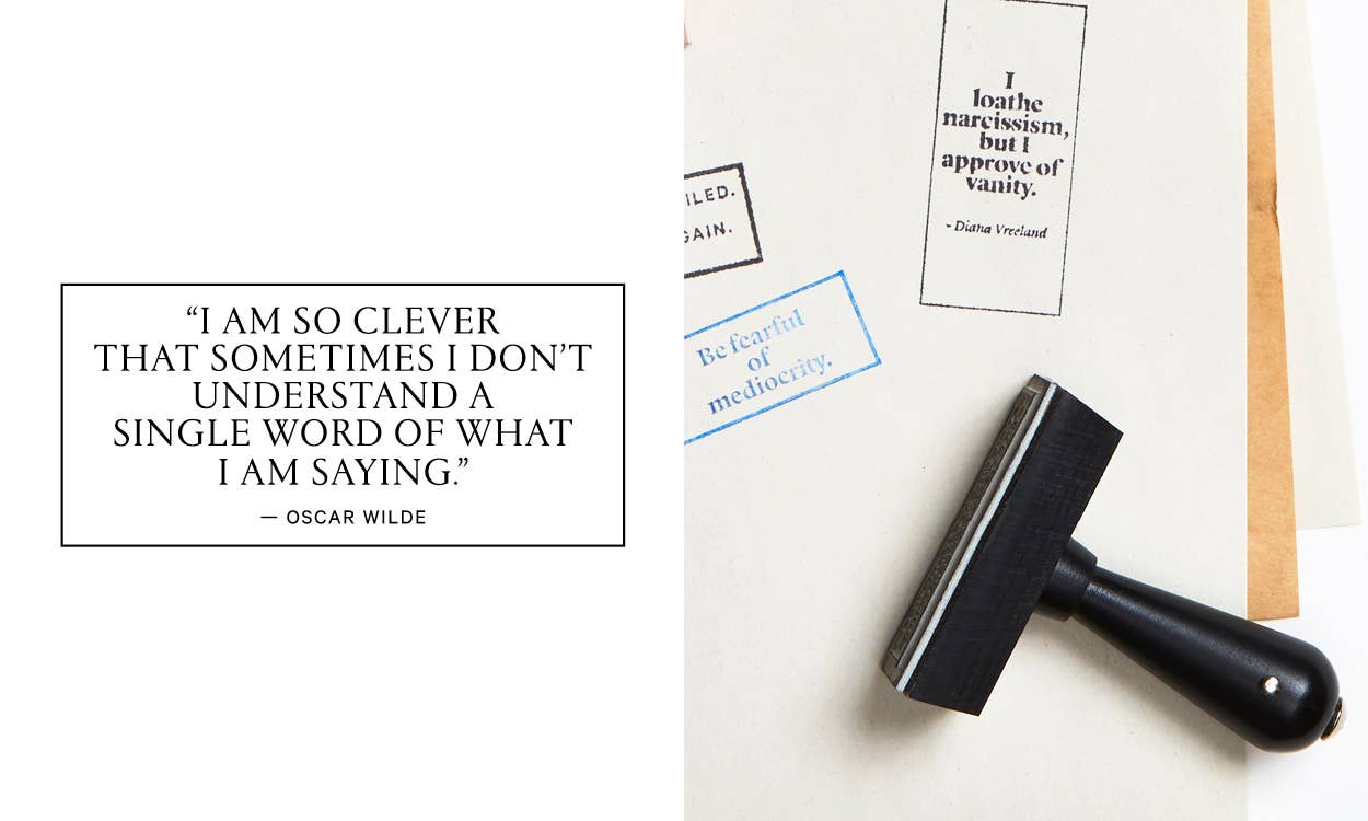 Wms&Co. - Vendita all'ingrosso Timbro in gomma/decorativo - Timbro di Gomma con Citazione Filosofica - Rettangolare20