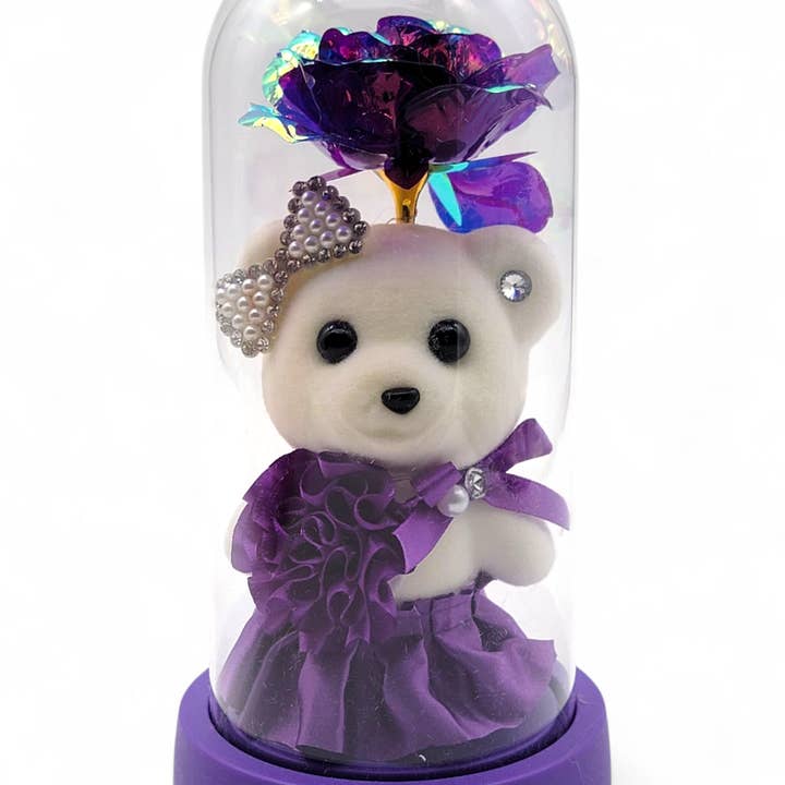 Crover - Wholesale Decorative Tabletop Object - LED Teddy Rose Dome Light – Cute Romantic Gift Display5