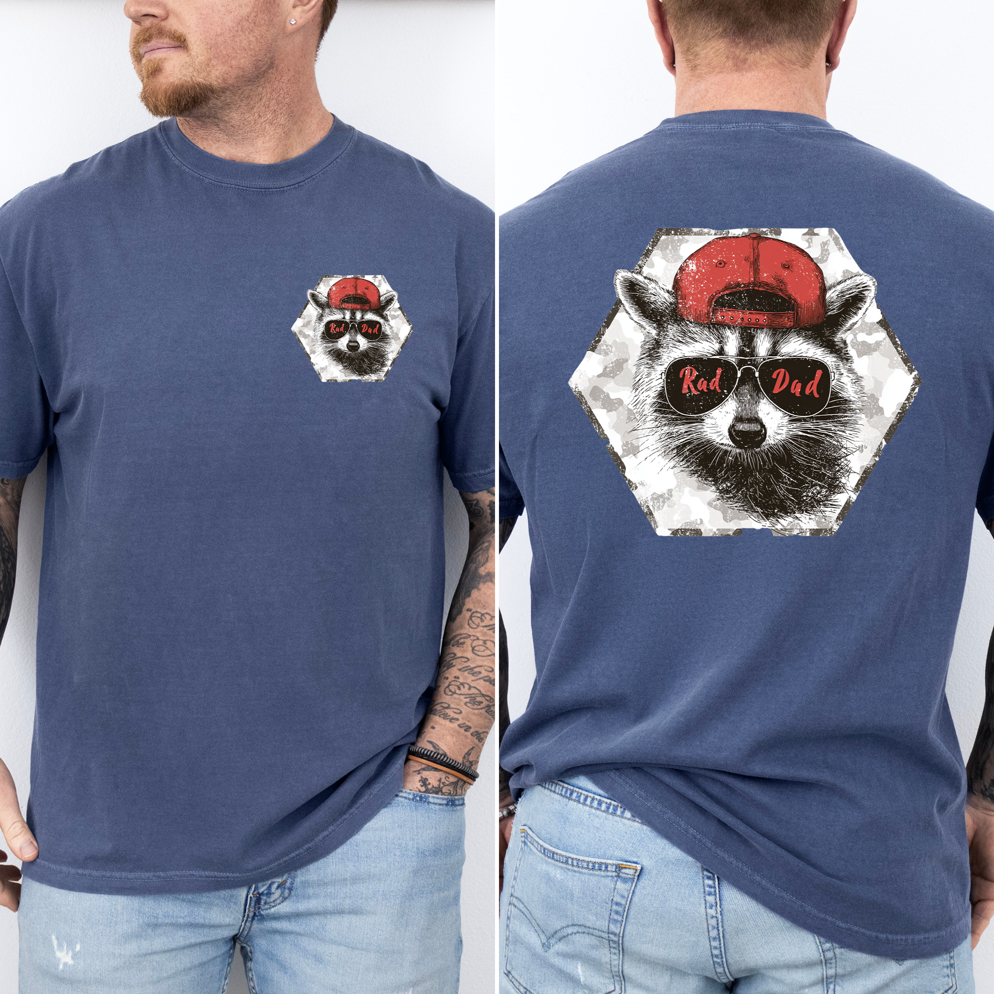 Refinery Number One LLC - Wholesale T-Shirt (Graphic) - Unisex - Rad Dad, Raccoon, Father's Day, Husband, Guy Gift T-Shirt1