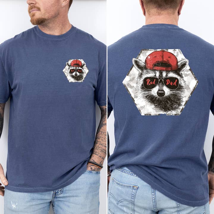 Refinery Number One LLC - Wholesale T-Shirt (Graphic) - Unisex - Rad Dad, Raccoon, Father's Day, Husband, Guy Gift T-Shirt1