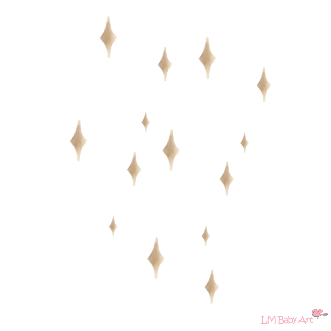lm baby art - Venta al por mayor Decoración de pared - Niños y bebés - Adhesivos murales estrellas - Colección Sunny Bloom0