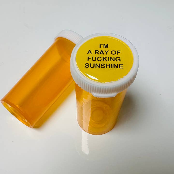 Resinate By KS / by KRISTIN SMITH – wholesale Pill organiser – I’m A Ray Of Fucking Sunshine Pill Bottle