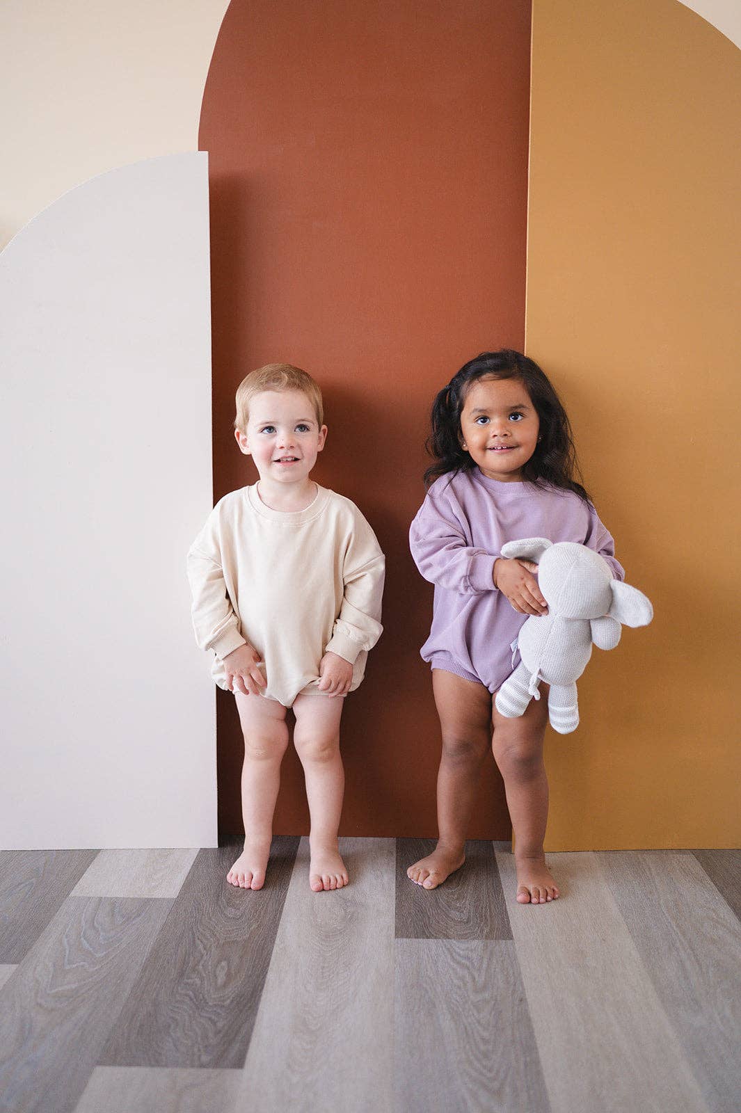 Addie Joy company - Wholesale Bodysuit (Non-Footed) - Baby - Oversized Cozy Romper - Vanilla6