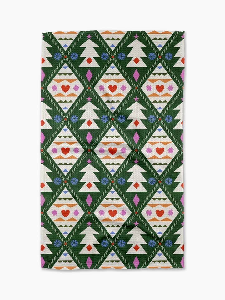 Nordic Christmas Tea Towel for wholesale by Geometry