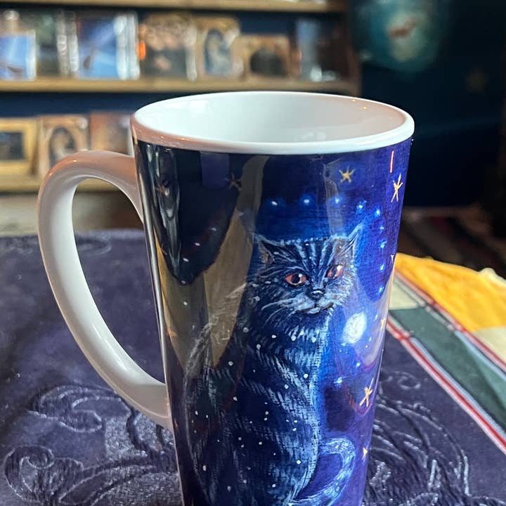 The Magical Cats 17oz Latte Mug for wholesale by Hannah Willow Art