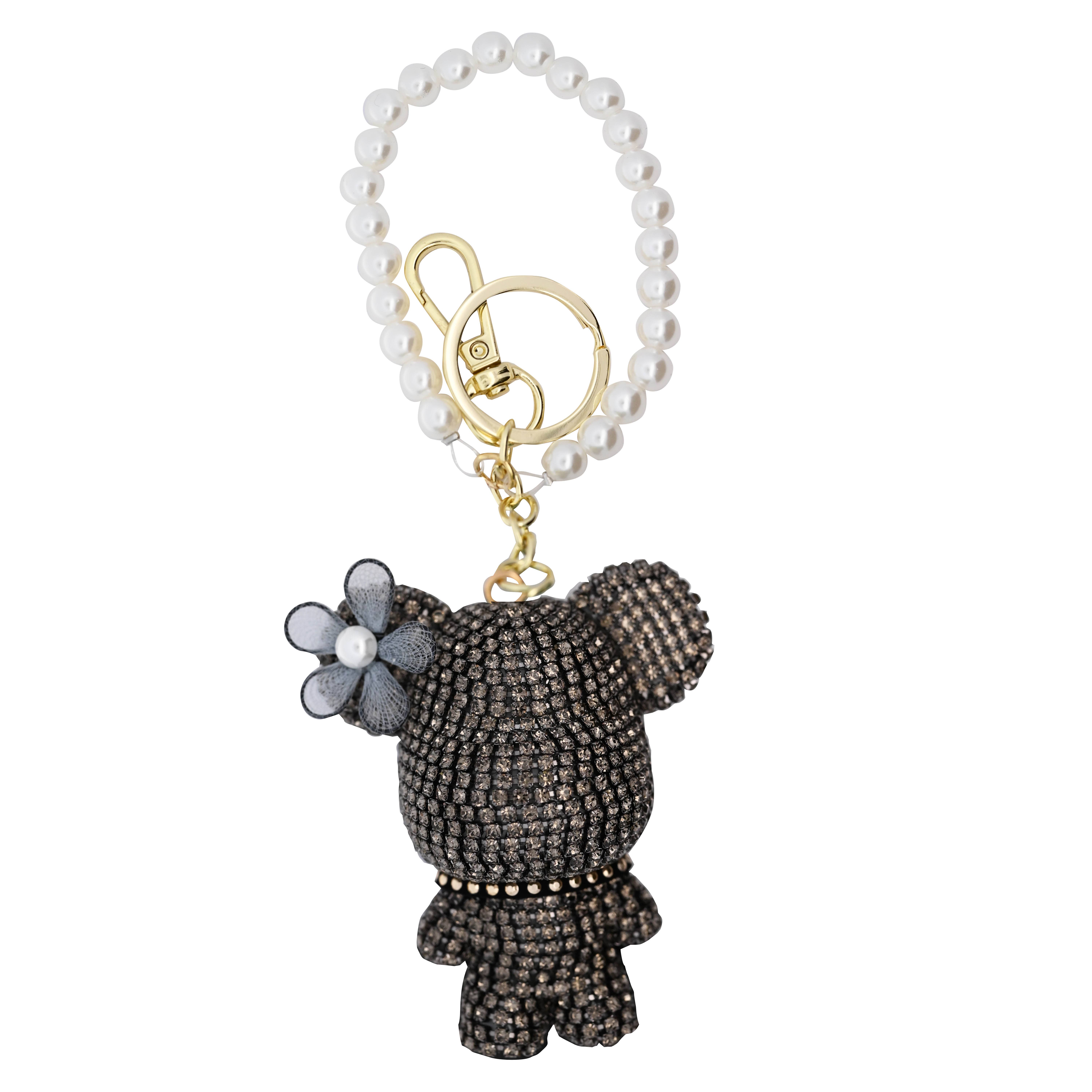 AMORINO SRL - Wholesale Keychain - Women's - TEDDY BEAR KEYCHAIN WITH RHINESTONES - OMQ24128A2208