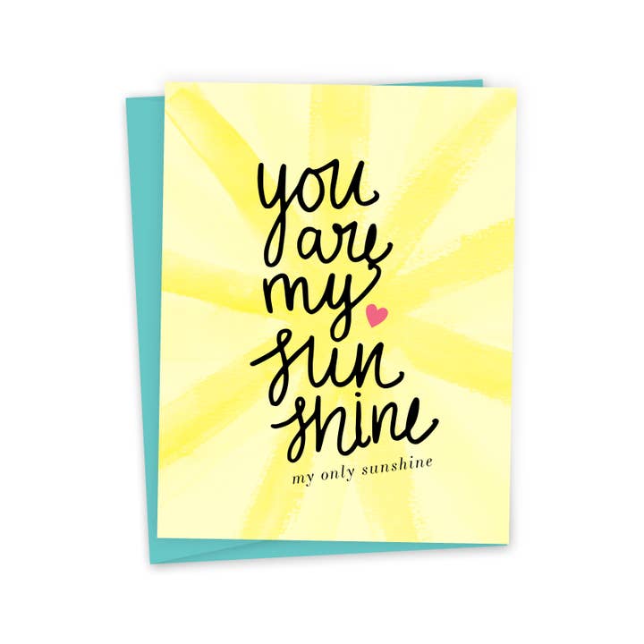 Leuke wenskaart voor liefde en vriendschap - You're My Sunshine voor wholesale door funday goods