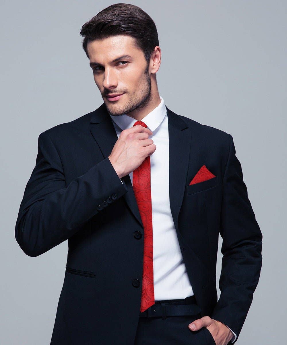 Dubal Brothers - Wholesale Stropdas - Heren - Effen Paisley Stropdas & Pochet (Multipacks) van Vittorio Farina18