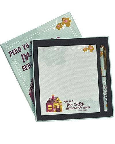 Divinity Boutique - Wholesale Stationery/Notecard Set - Spanish Square Box Pad Pen Set4
