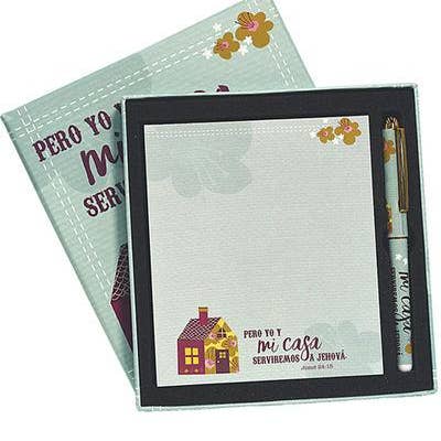 Divinity Boutique - Wholesale Stationery/Notecard Set - Spanish Square Box Pad Pen Set4