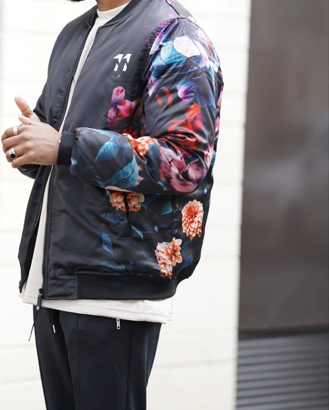 FreshHoods - Wholesale Bomber Jacket - Women's - Vintage Flowers Bomber Jacket4