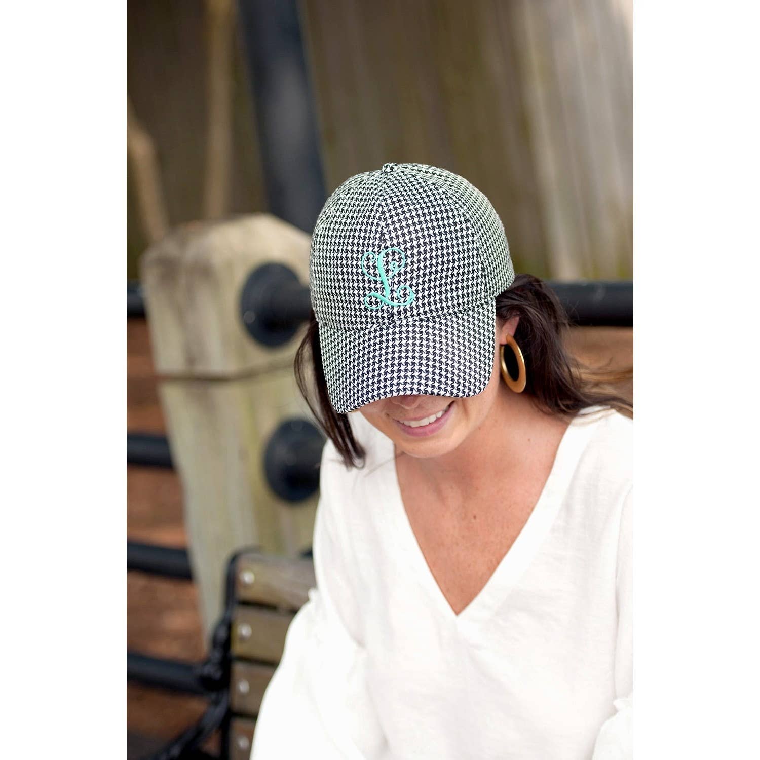 Wholesale Boutique - Wholesale Baseball Cap - Unisex - Houndstooth Cap2