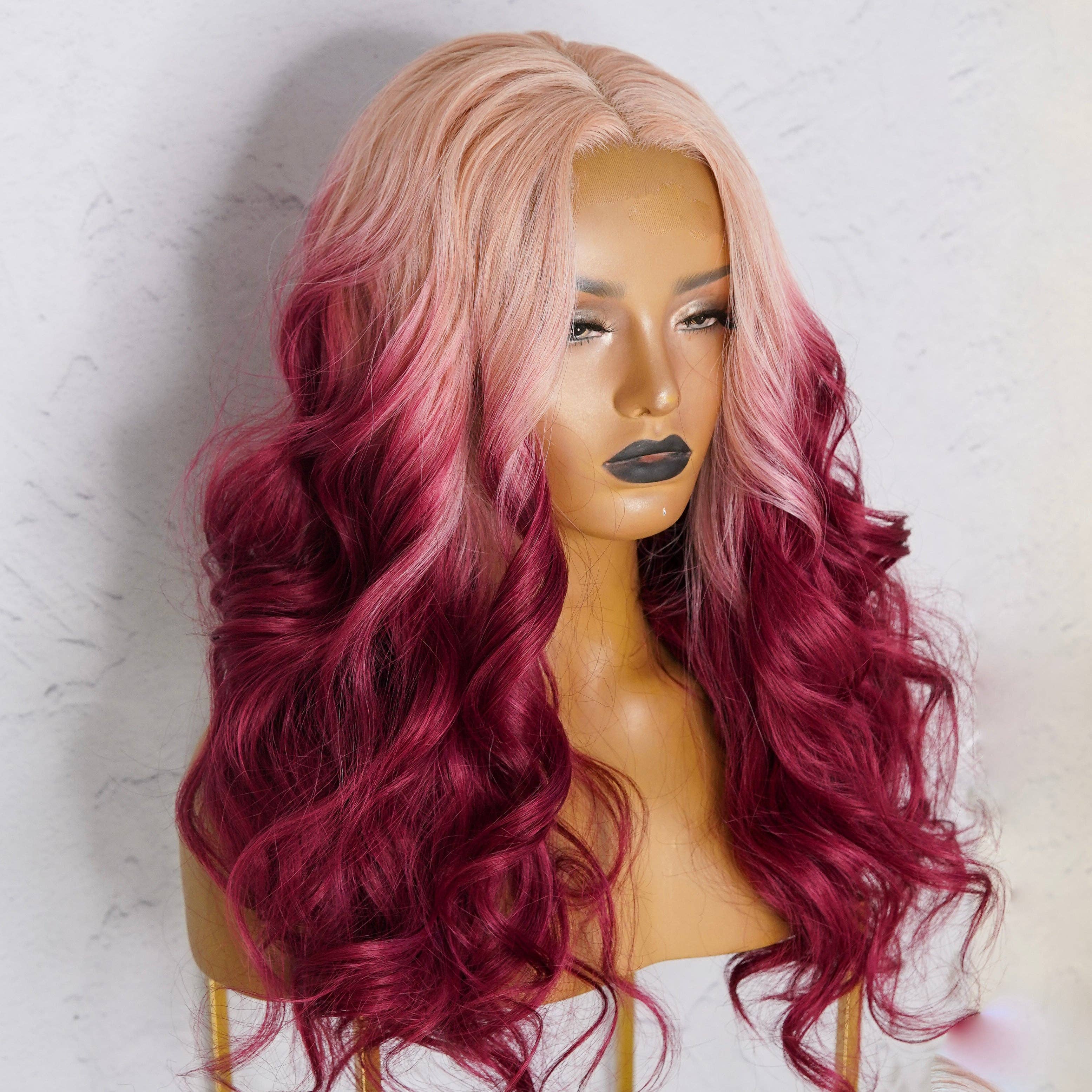 Milk & Honey – wholesale Hair extensions – TABITHA - Ombre Pink - Lace Front Wig1
