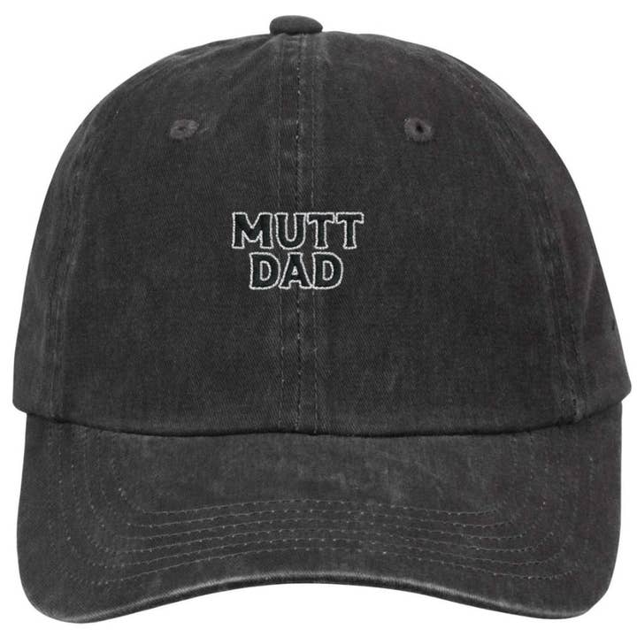 Mutt Dad Baseball Cap in Black for wholesale by Kass Lynae Designs