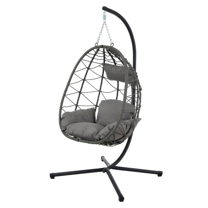 39F Inc. - Wholesale Egg Chair - Egg Chair with Stand, Indoor/Outdoor Wicker Swing Chair2