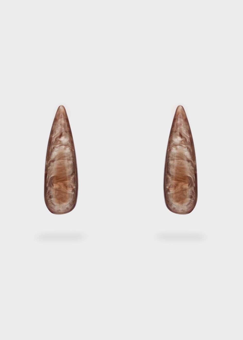 NALI' - Wholesale Dangle Earrings - LEX LONG EARRINGS IN RESIN BROWN - N641