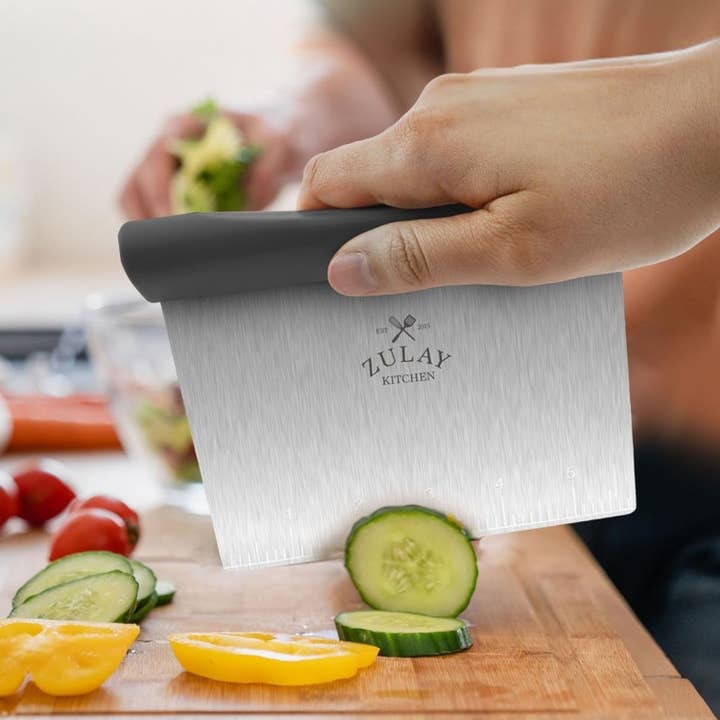 Zulay Kitchen - Wholesale Kitchen Tool/Gadget - Multi-purpose Stainless Steel Bench Scraper & Chopper