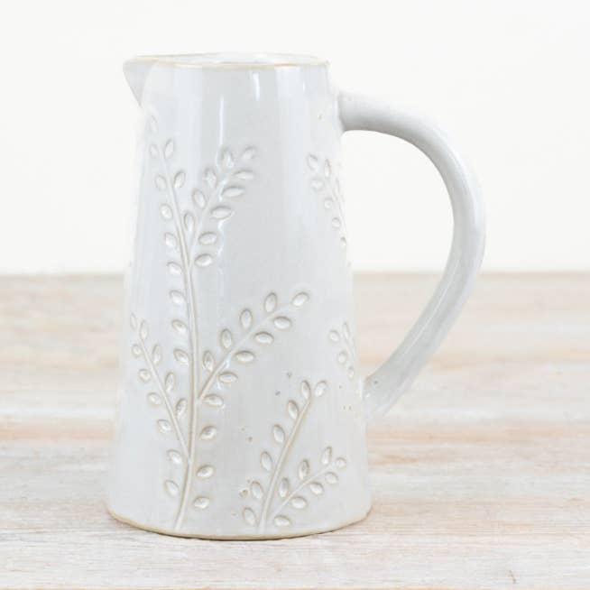 Brocca con Design a Foglia in Rilievo, 12,7 cm per la vendita all'ingrosso da parte di Gainsborough Giftware x Portland Living