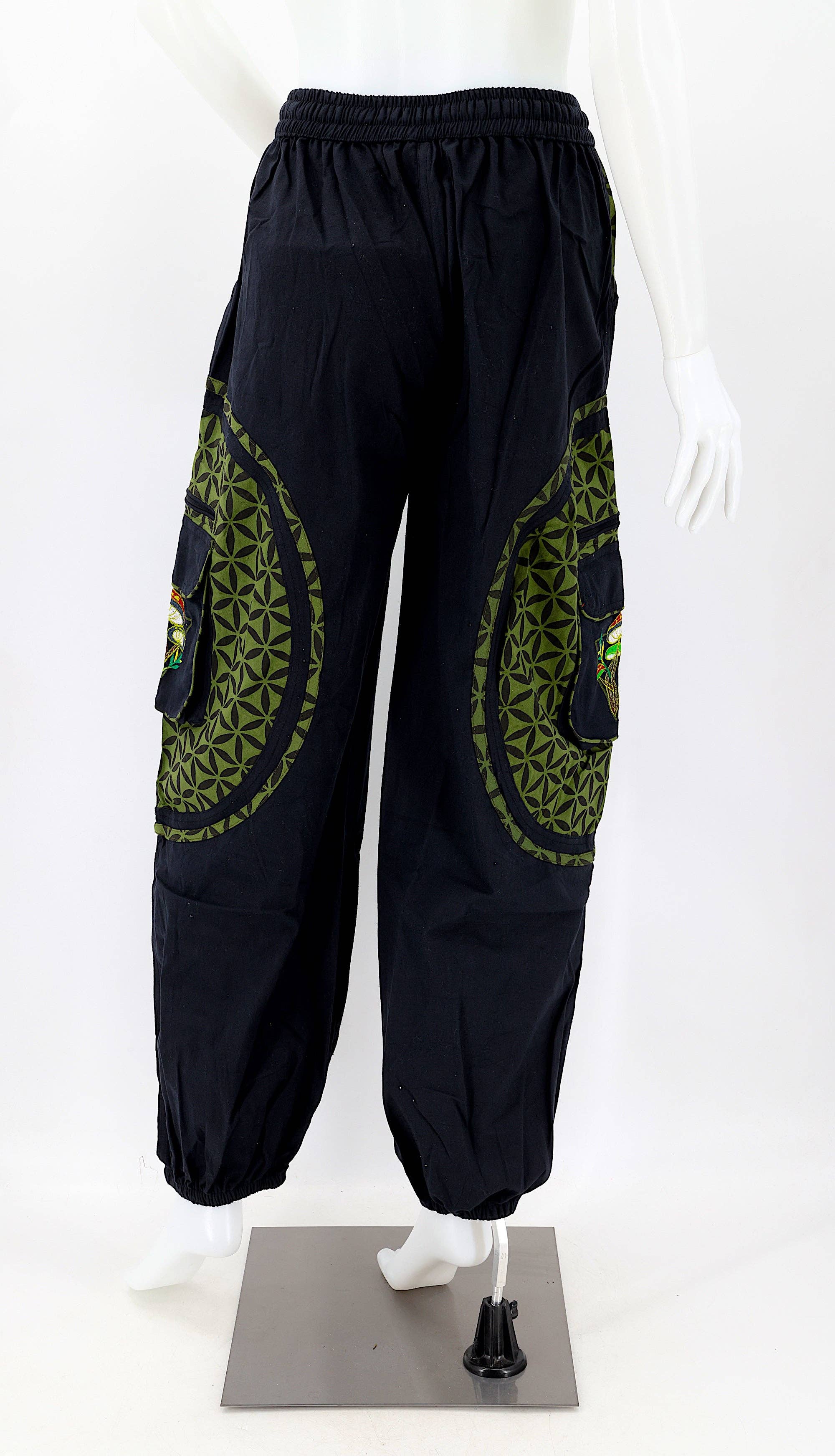 Himalaya Handmade - Wholesale Pants - Women's - Cotton Hippie Handmade Harem Mushroom Embroidered Bohemian Pants25