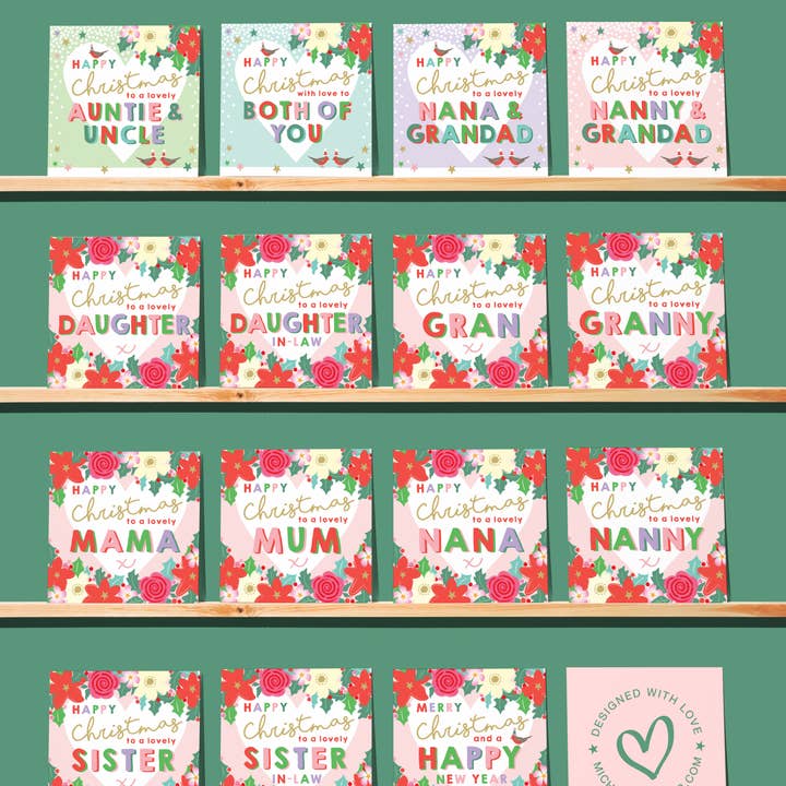 Michelle Fiedler Design – wholesale Christmas card – Celebration Christmas Nanny5