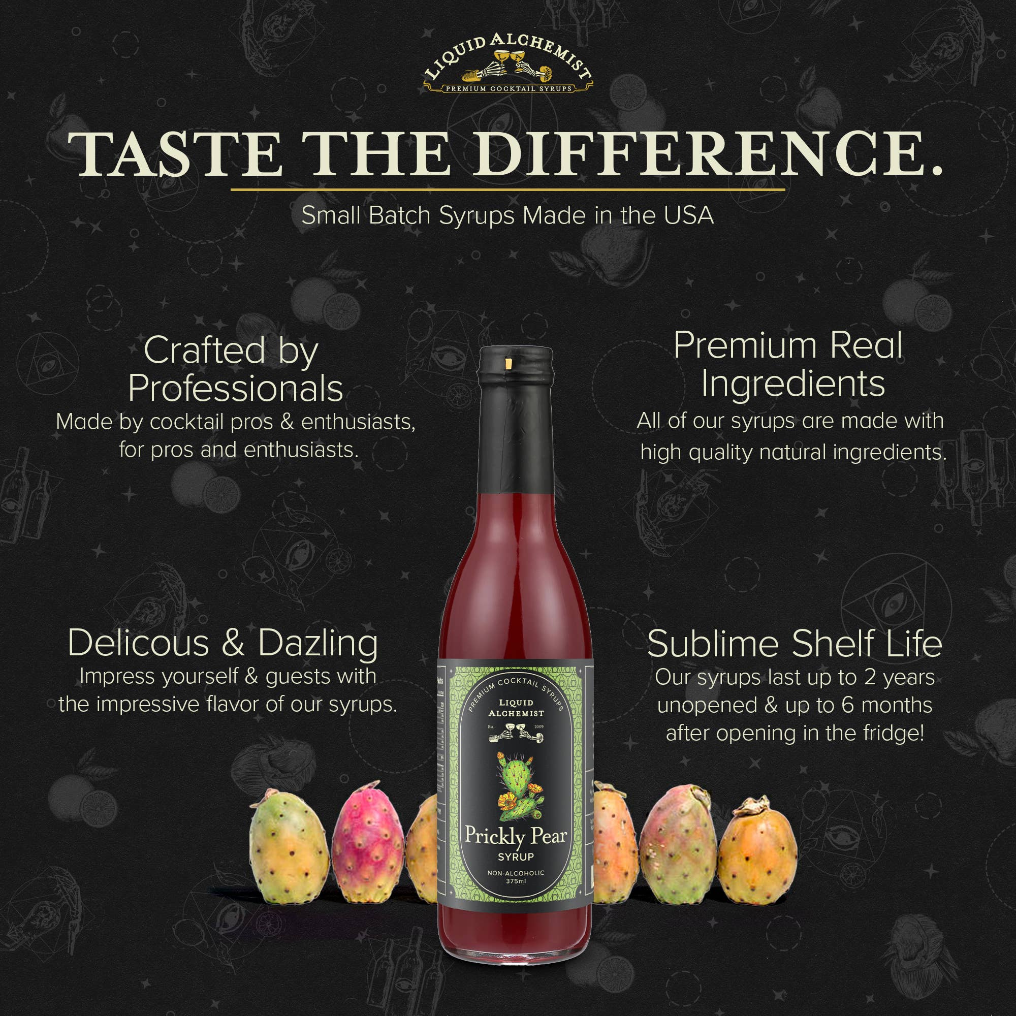 Liquid Alchemist Syrups - Wholesale Cocktail Mix/Syrup - Prickly Pear Cocktail Syrup3