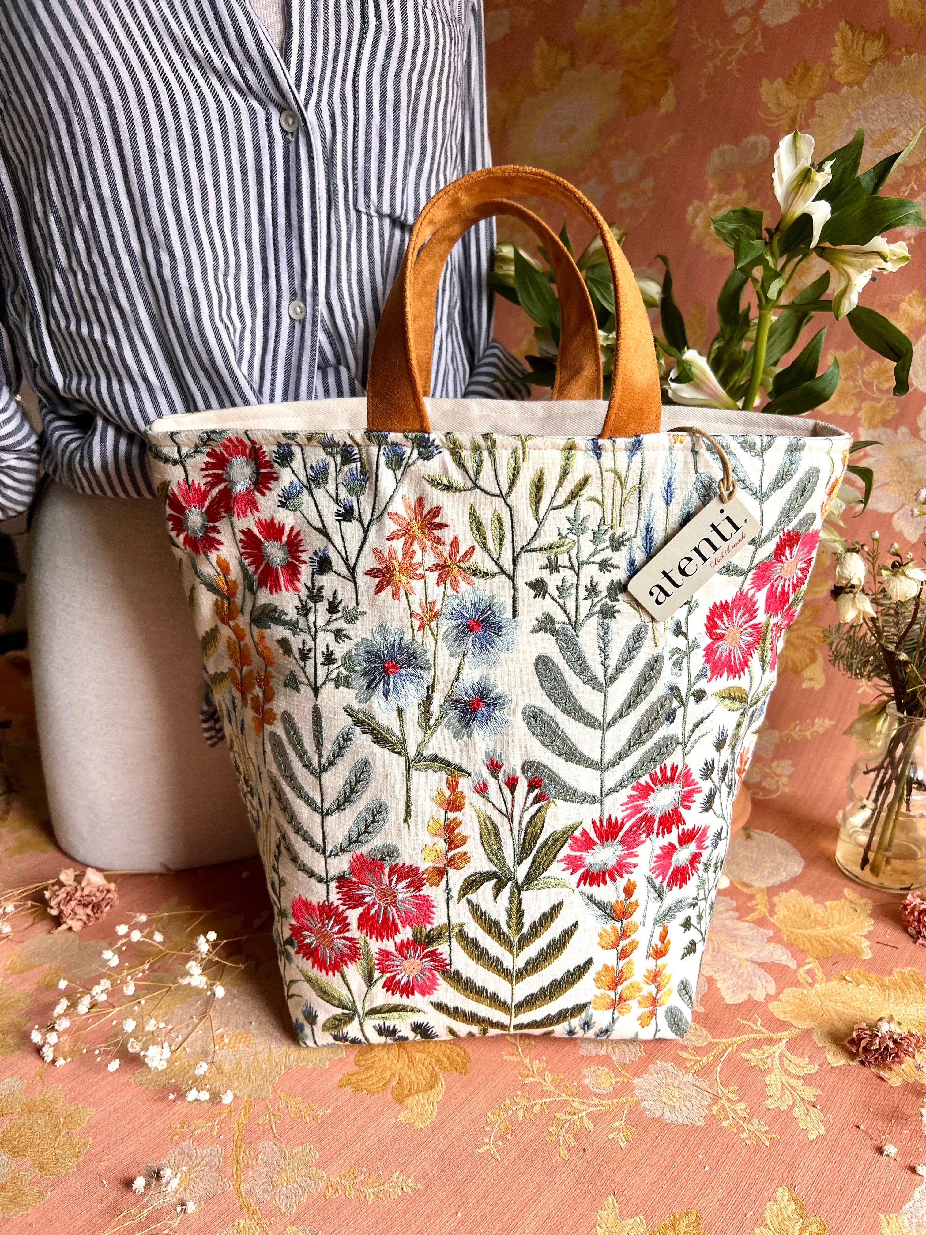 Atenti – Großhandel Tragetasche – Damen – Projekt-Tasche für Stricken und Häkeln: Wildflower Hope von Atenti5