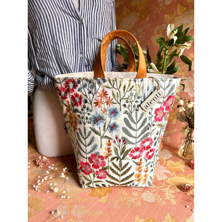 Atenti – Sacola - Mulher por atacado – Saco Organizador de Tricô e Crochet Project: Wildflower Hope5