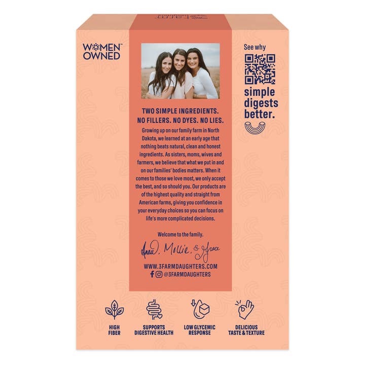 3 Farm Daughters - Wholesale Pasta - HIGH FIBER ROTINI7