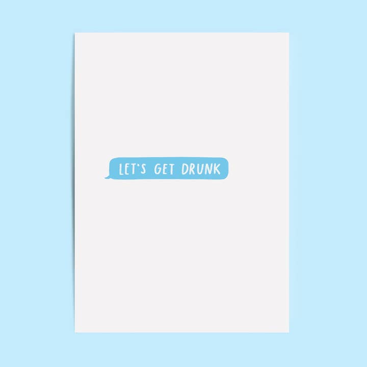 Tarjeta Let's Get Drunk//Divertido novio esposo/ para venta al por mayor de Lydia Southgate