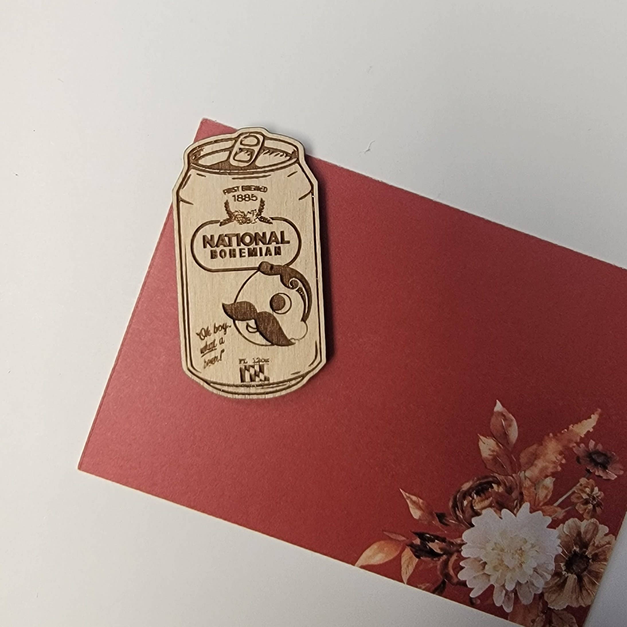 LeRoy Woodworks - Wholesale Magnet - Natty Boh Can Fridge Magnet - Wooden