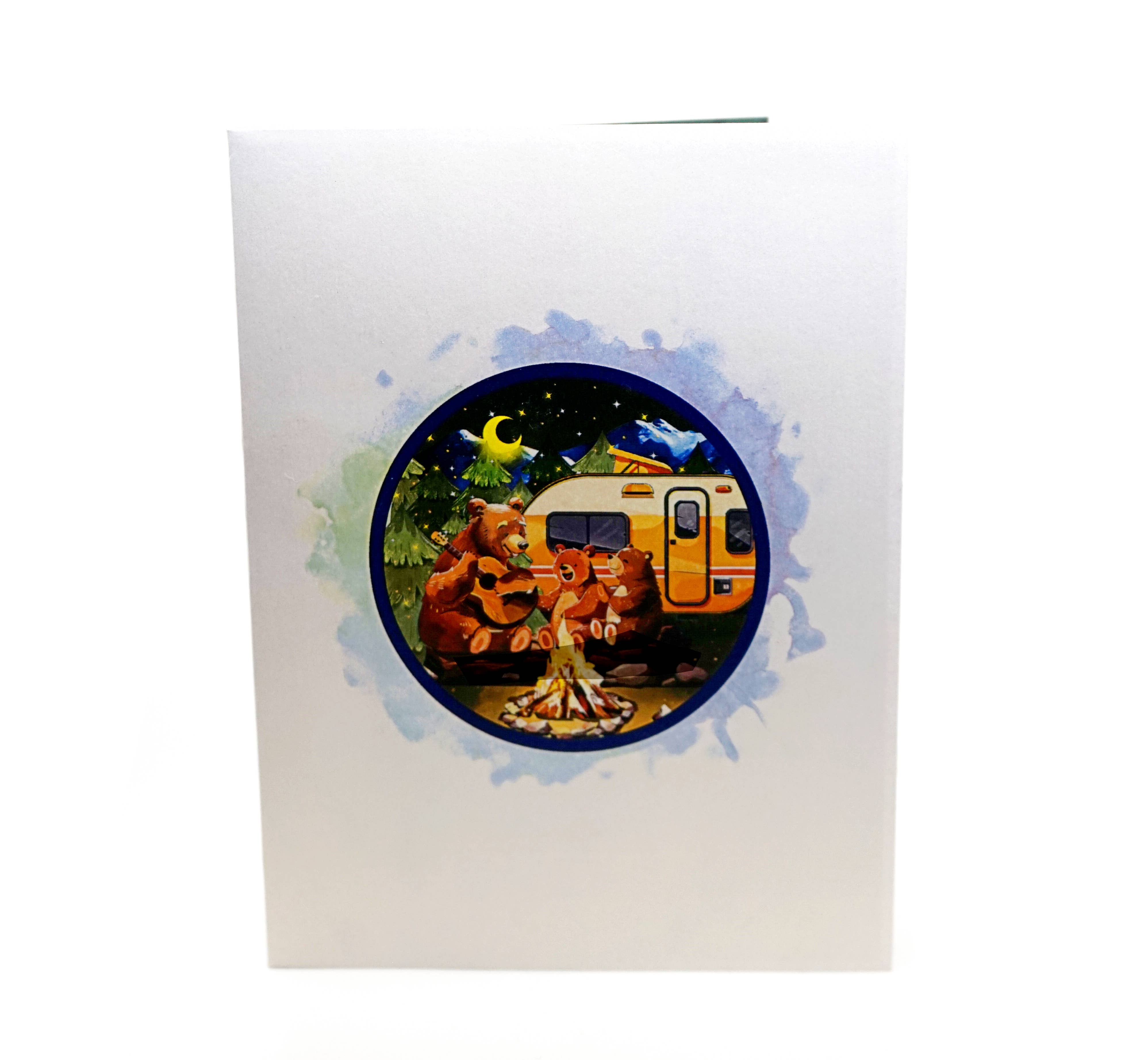Wonder Paper Art – wholesale Vardagliga hälsningskort – Camping 3D Pop Up-kort4