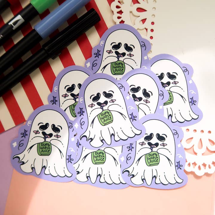Sticker Jus de Sorcière Ghostie pour la vente par Hello Sourdough