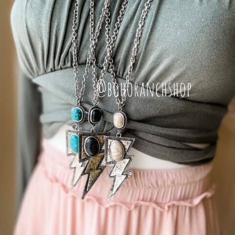 Boho Ranch Shop – wholesale Pendant/charm necklace – Lightning Bolt Necklace1