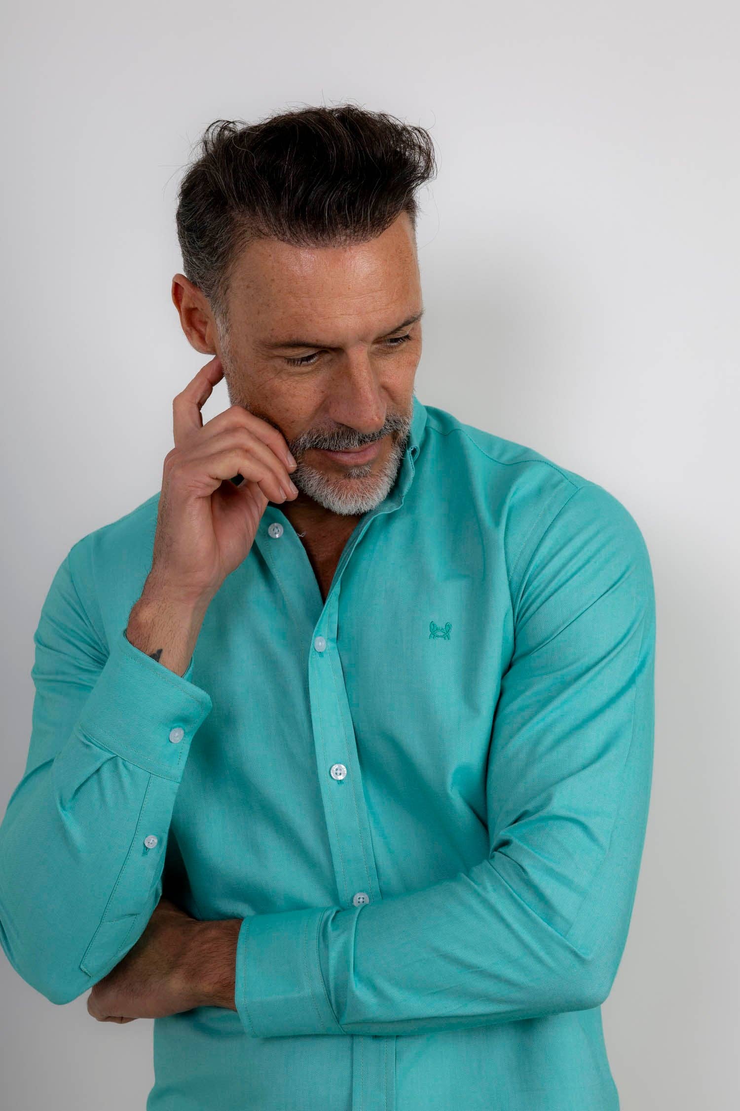 Custi Mikelo: Men's Clothing & Christmas Gifts - Vente Chemise à col boutonné – homme - Chemise Oxford Menthe | Úbeda2