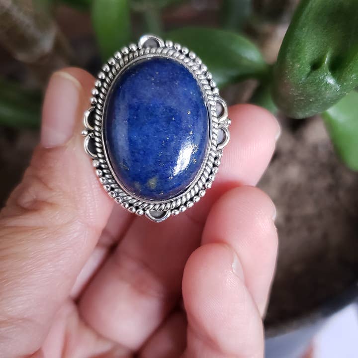 Natural lapis 925 sterling silver ring for wholesale by GTG Gems Corp