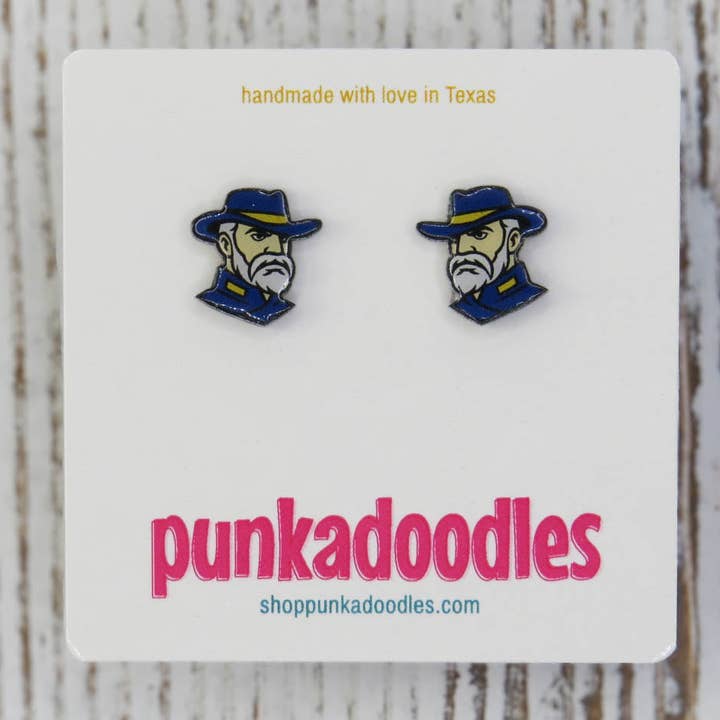 Generals | Colonel Mascot Earrings for wholesale by Punkadoodles.co
