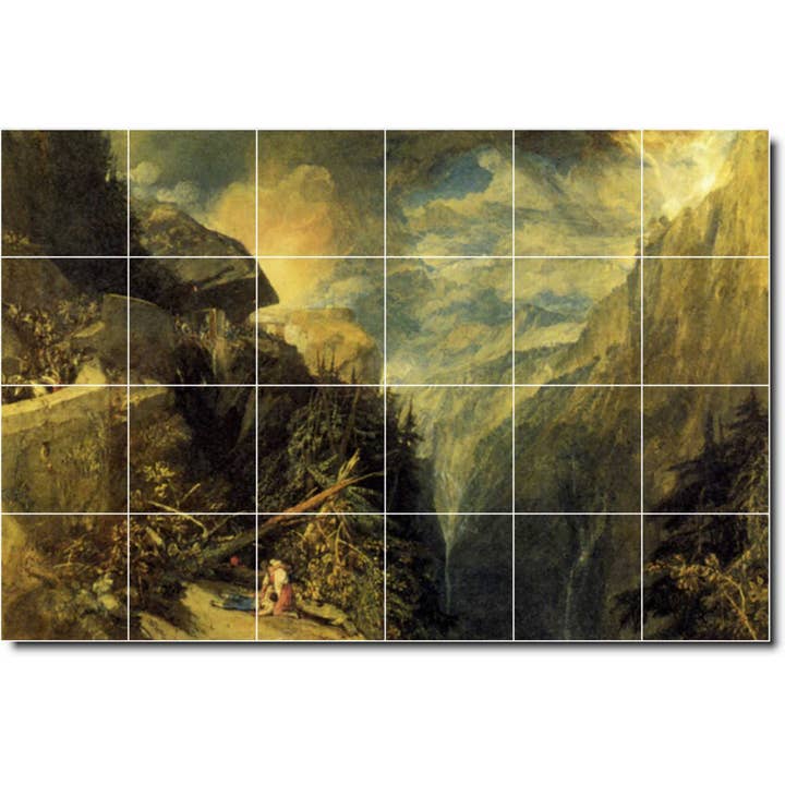 Landscapes Ceramic Wall Tile Mural - Battle Of Fort Rock for wholesale by Picture-Tiles.com