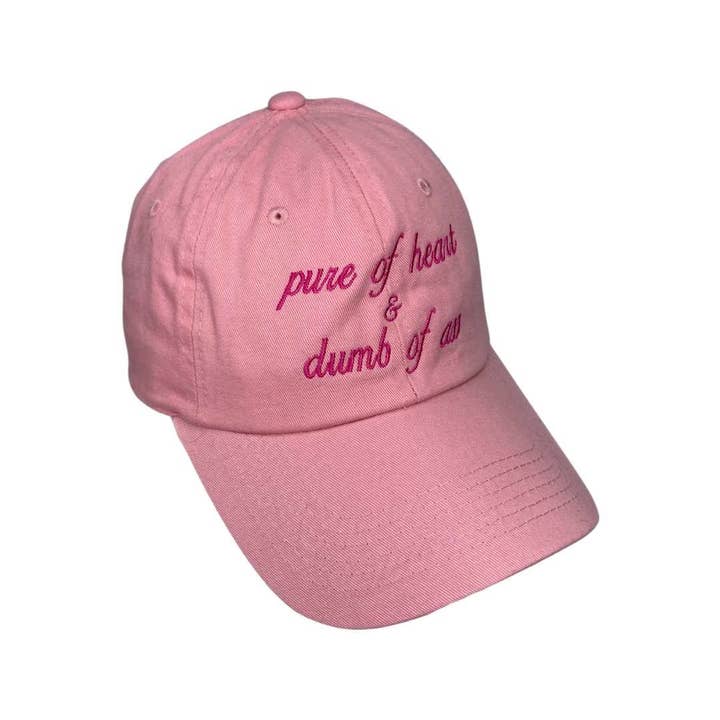 IncredibleGood Inc - Venta al por mayor Gorra de béisbol - Mujer - Pure of Heart & Dumb of Ass gorro rosa bordado para papá, talla única