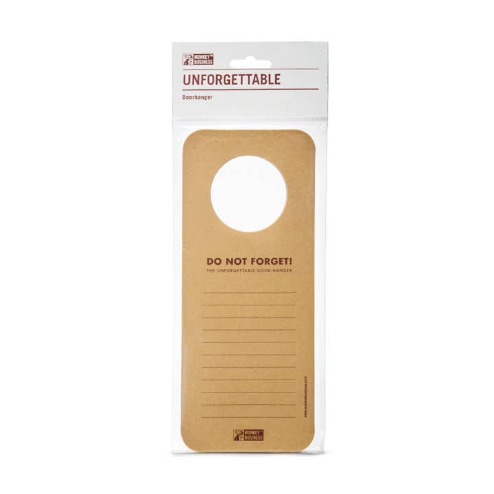 Monkey Business Design USA LLC - Wholesale Door Hanger - Unforgettable Doorhanger | Door Hanging Reminder Pad