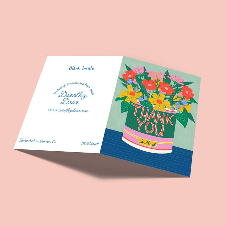DorothyDear - Wholesale Thank You Card - Thank You So Much A2 Greeting2