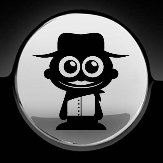 Adorable Cowboy Fuel Cap Car Sticker for wholesale by WinsterCreations™