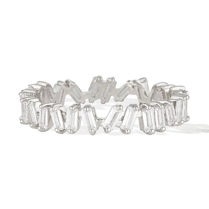 Eternity Baguette Ring - Zilver voor wholesale door Glacier Mist