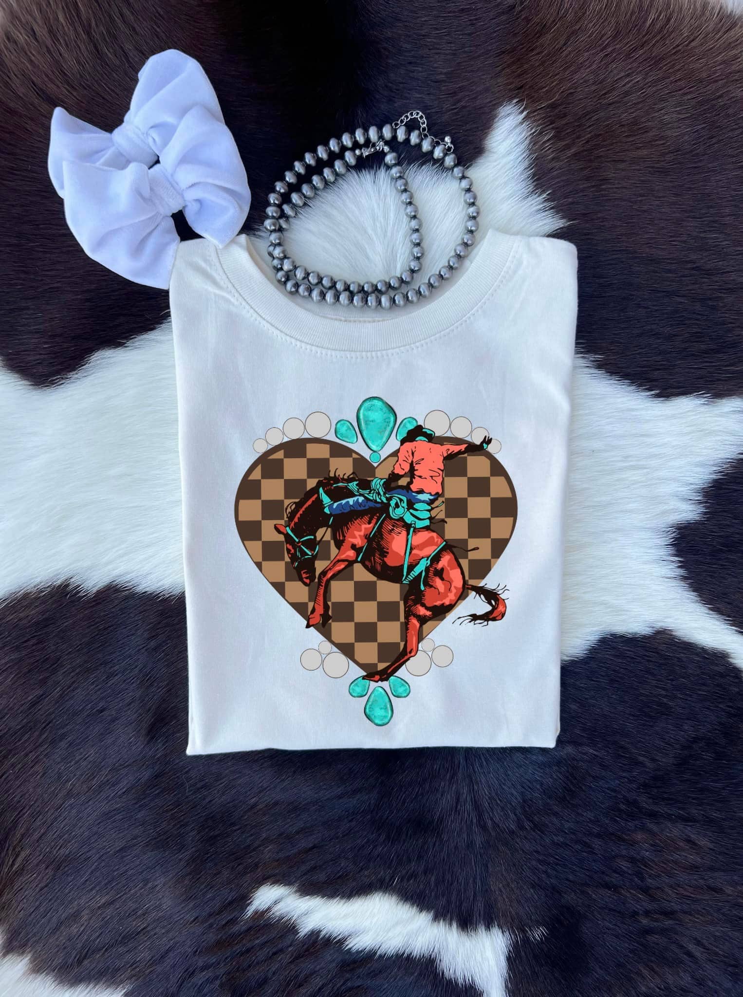 Buckin Baby Wholesale – wholesale Screen-printed t-shirt – Kids – Bronc rider heart 0