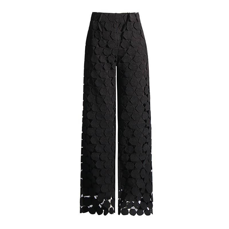 Productseeker - Wholesale Pants - Women's - PT006Y Tassel High-Waist Trousers - Spring Chic0