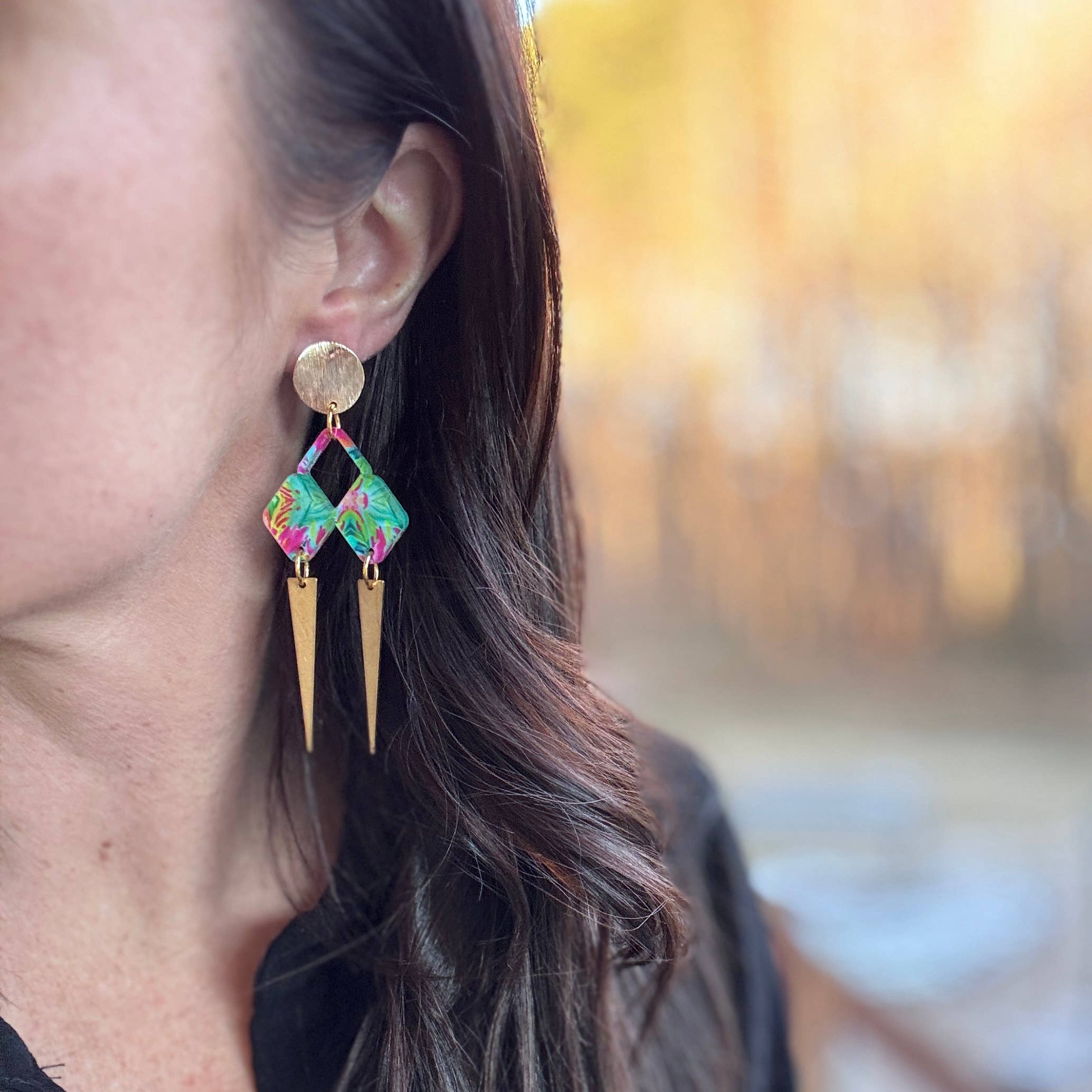 Be Like Missy - Wholesale Dangle Earrings - Noir Spikes - Matte Black - Acrylic Earrings1