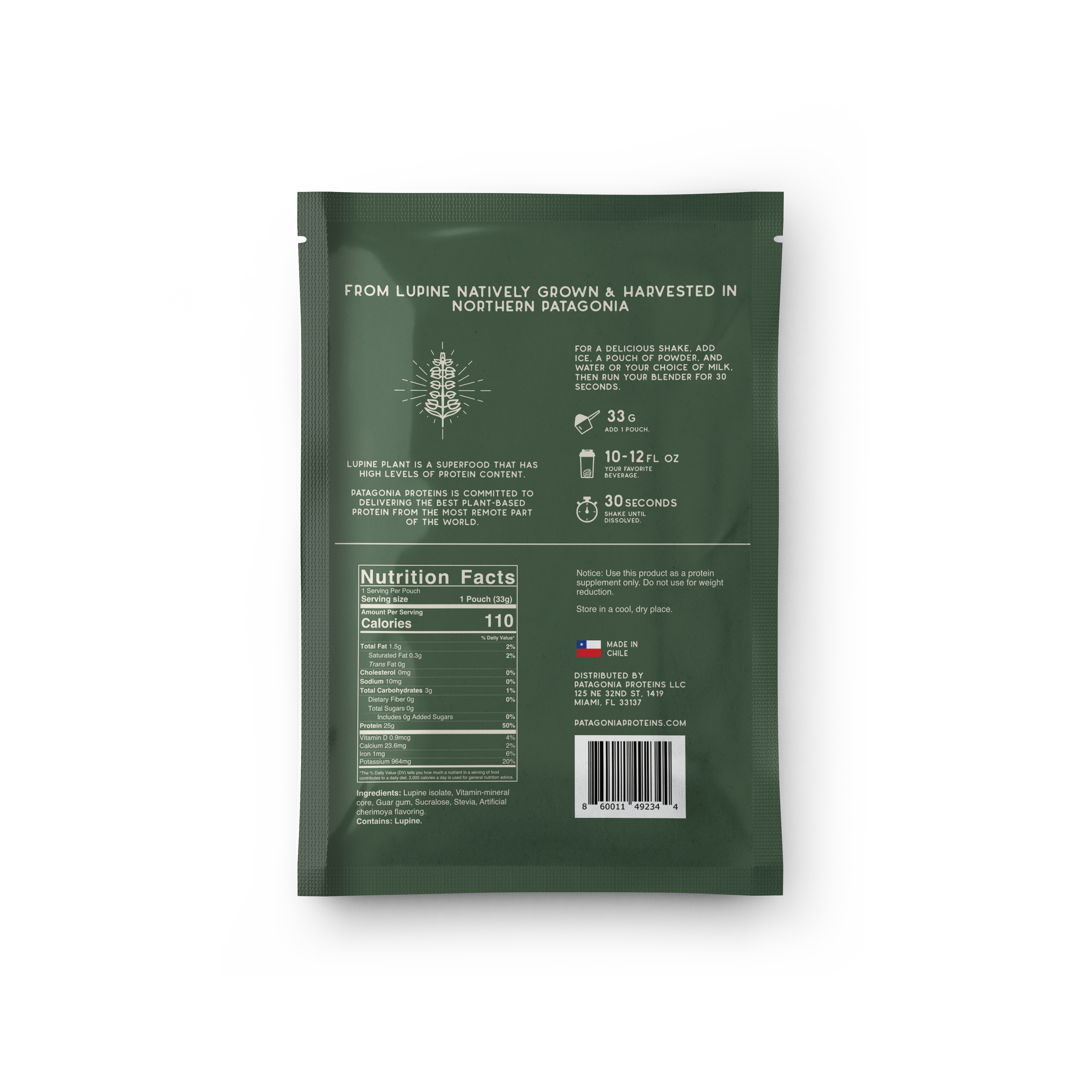 Patagonia Proteins - Wholesale Protein/Superfood Powder - Inca Cherimoya Lupine Protein1