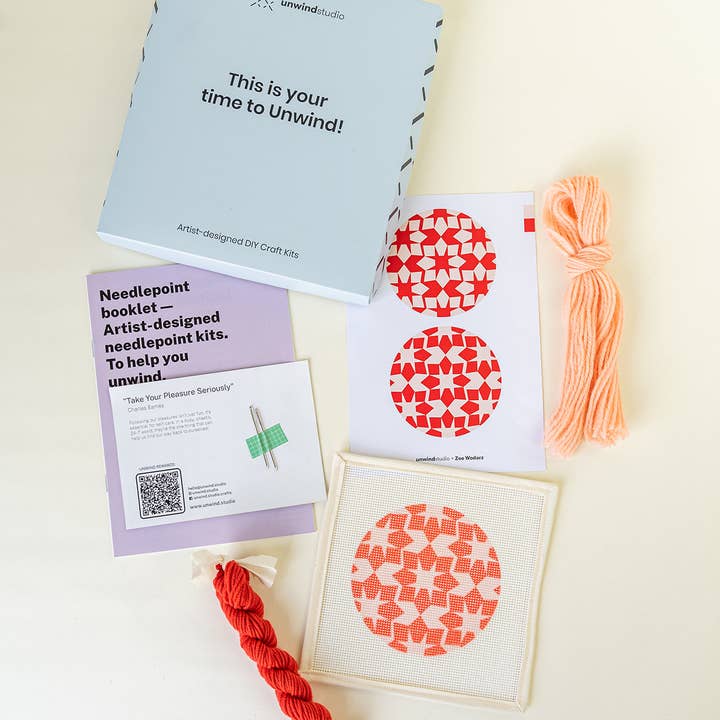 Unwind Studio - Wholesale DIY Craft Kit - Reflections Needlepoint Ornament Kit