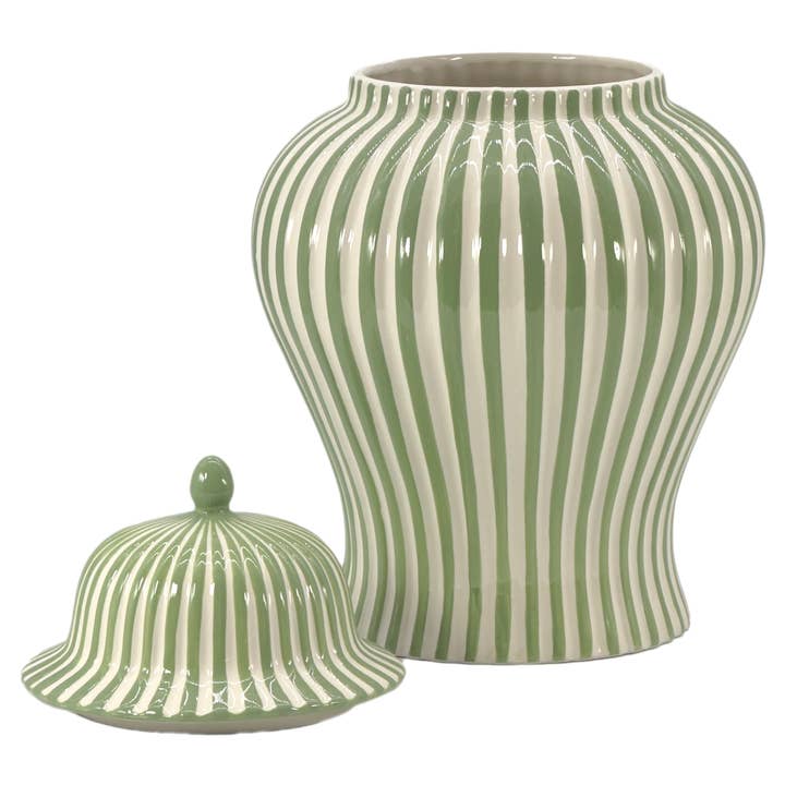 Galt International Company - Vente Vases - Vase en céramique rayé Candy Cane 18"2