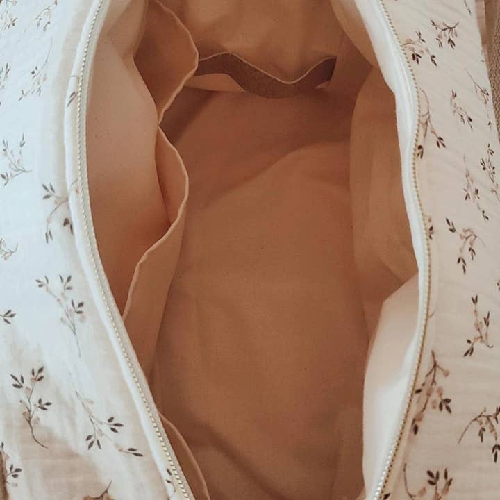 Les p'tites Merveilles de Bérénice - Wholesale Diaper Bag - Baby - Diaper bag/walk/weekend “Églantine” organic cotton4