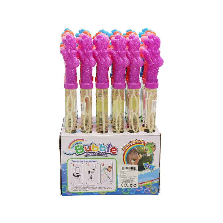Assorted Unicorn 5 Emission Hole Bubble Wand - 24 Pcs for wholesale on Faire2